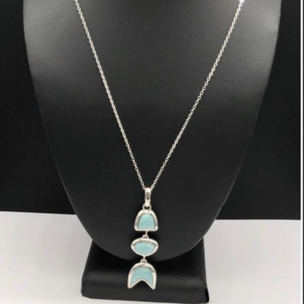 BARSE STERLING SILVER LARIMAR NECKLACE